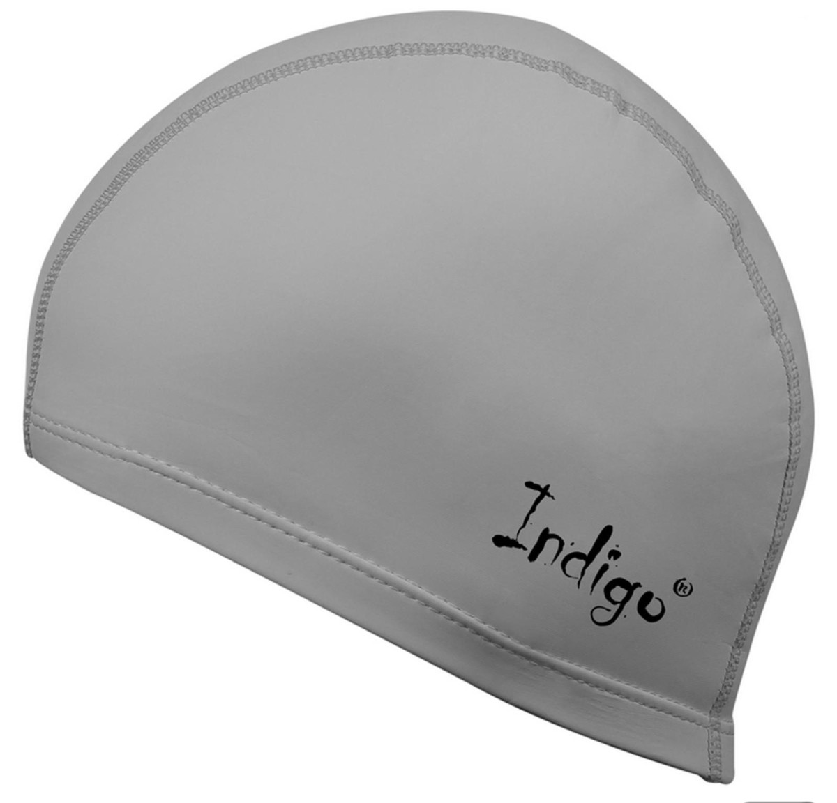 Шапочка для плавания прорезиненная INDIGO  IN048 серый металлик