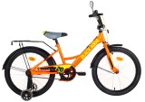 Велосипед BlackAqua Fishka 20, MATT KG2027 со светящимися колесами, оранжевый неон